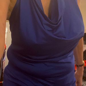 Blue halter tops